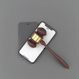 Phone and gavel describing the crisis mistakes on the missing iPhone in Nigeria