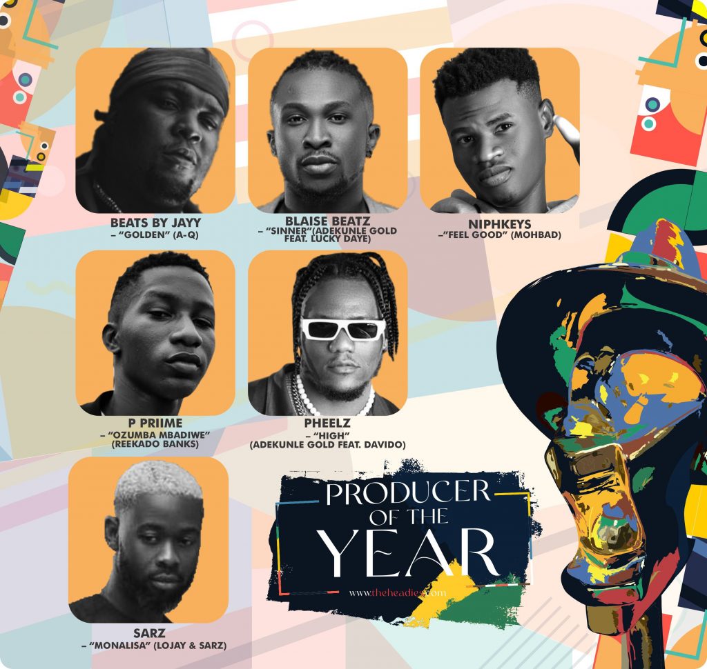 Producer of the year : Headies 2022 Nominees List