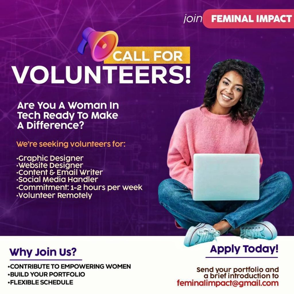 Join a community of great women as volunteer 